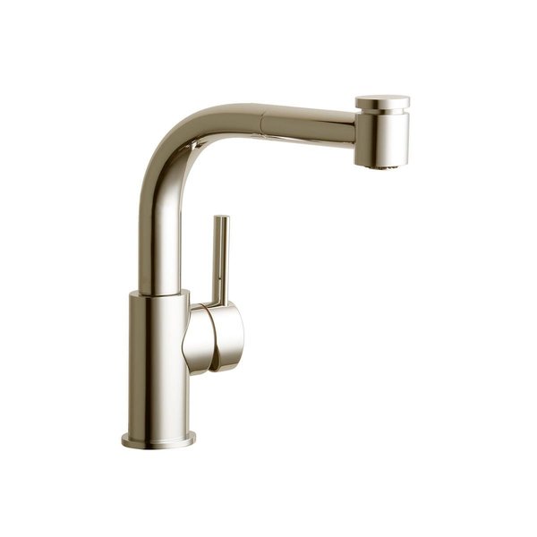 Elkay Mystic Single Hole Bar Faucet With Pull-Out Spray And Lever Handle Brushed Nickel LKMY1042NK